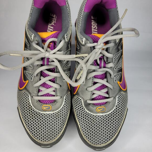 Women's Nike Shox Qualify +2 Grey/Berry Athletic Running GUC Size 9.5 - Picture 7 of 11